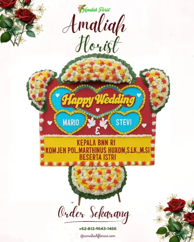 Karangan Papan Bunga Pernikahan di Mengwi